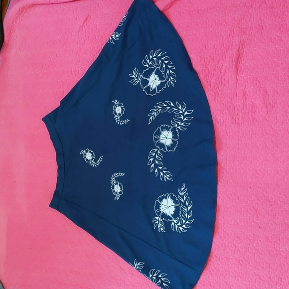 Sweet 70s Vintage Hawaiian Cotton Swing Skirt Large - Picture 3 of 6